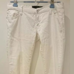 Seductions Straight Leg White Denim Jeans Size 7